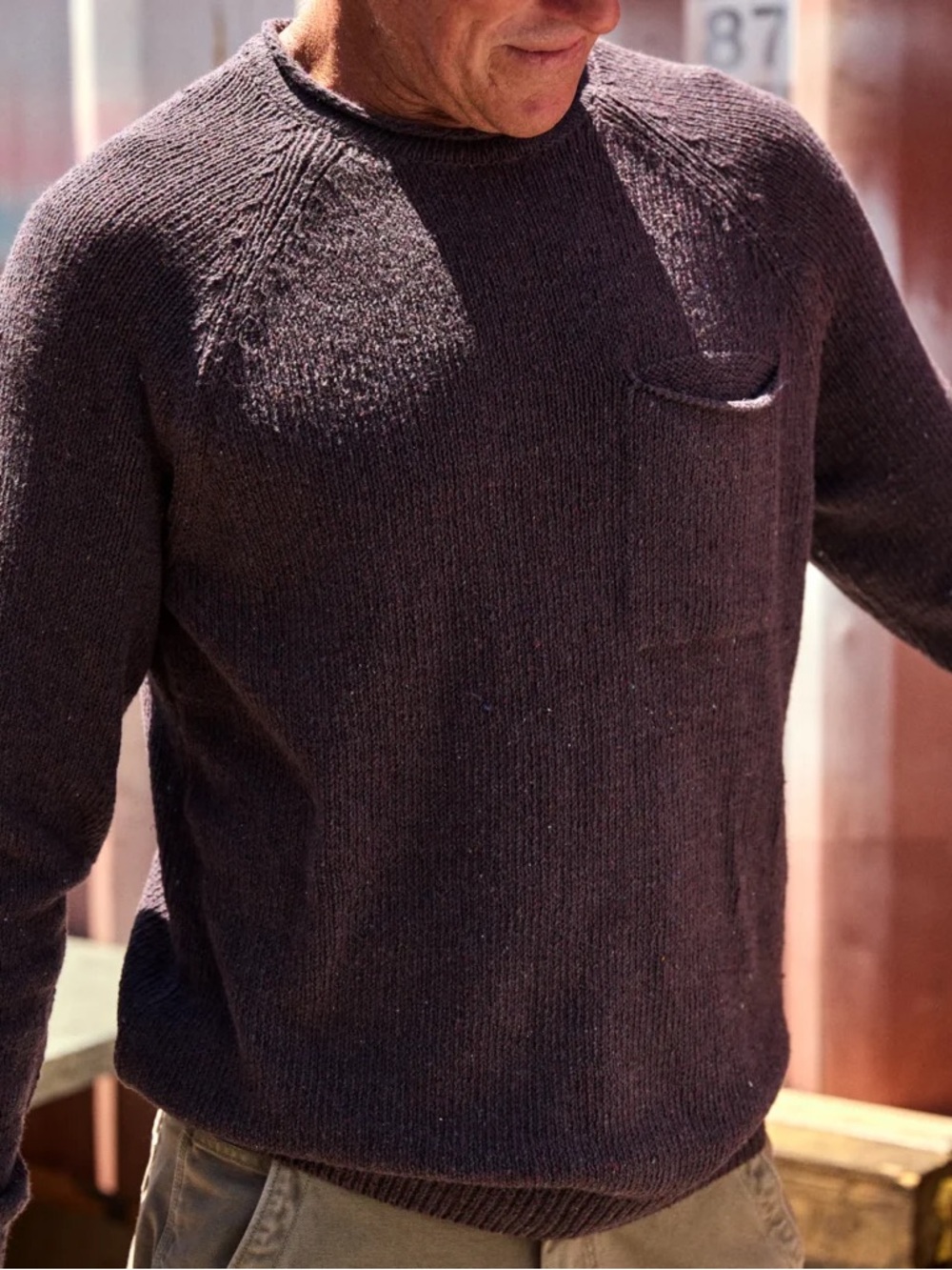 Outerknown Stinson Rollneck Brown Sweater Mens Medium